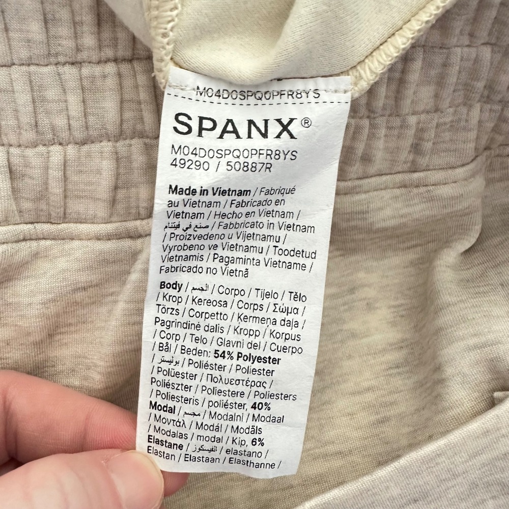 Spanx Brushed AirEssentials Straight Leg Pants Heather Cream 50887R Womens XL - Picture 9 of 9